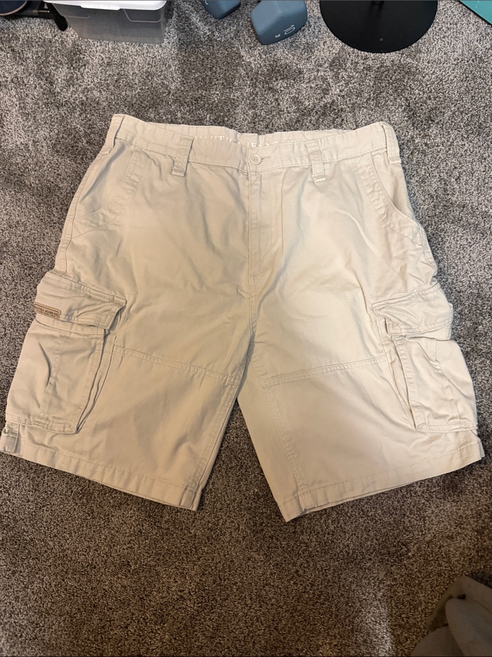 Nautica Beige Cargo Shorts with Multiple Pockets